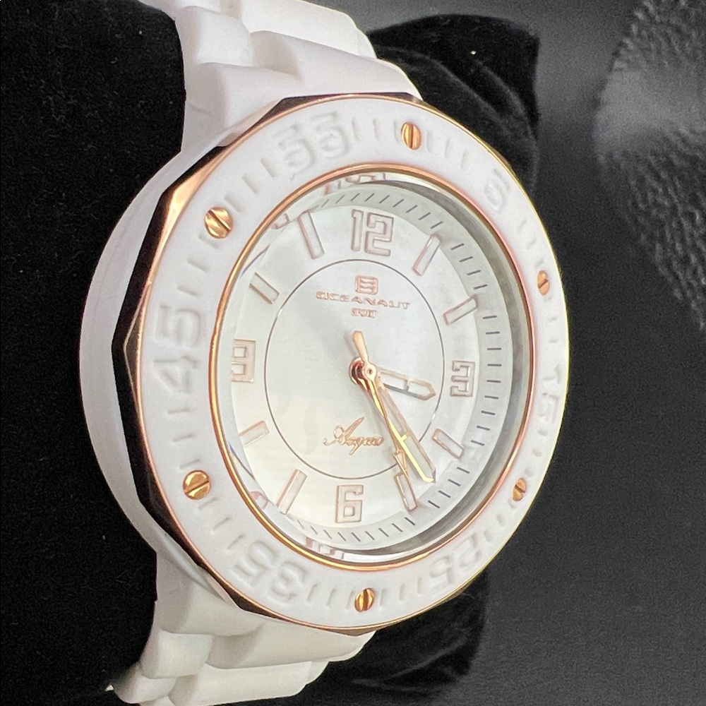 Oceanaut Sport White & Rose Gold Aqua Watch, Never Worn - Picture 2 of 11